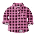 thumbnail image 1 of Lenpel Baby Boys Girls' Button down Shirts Unisex Newborn Infants Long Sleeve Plaid Shirts Spring Fall Clothes, 1 of 7