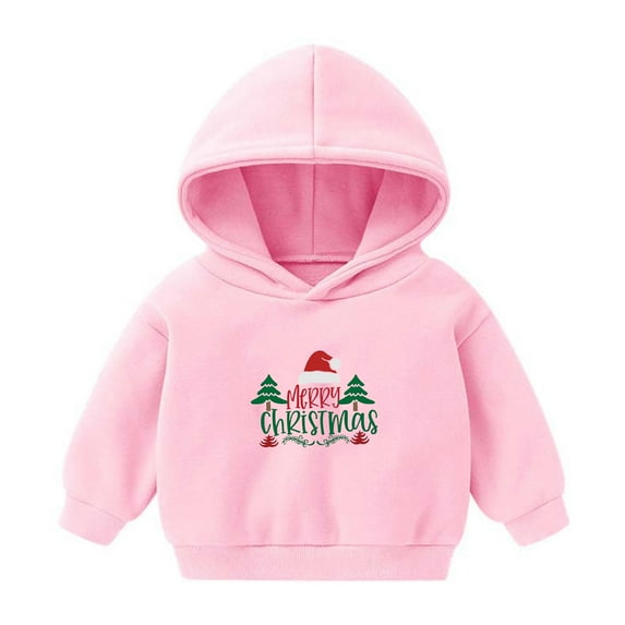 Lenpel Baby Boys Girls' Hoodie Pullover Long Sleeve Printed Toddler Christmas Sweatshirts Fall Winter Clothes 2-7 Y