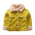 thumbnail image 1 of Lenpel Baby Girls Boys' Corduroy Jacket Fleece Lined Lapel Button down Newborn Winter Coat Thick Warm Outwear, 1 of 3