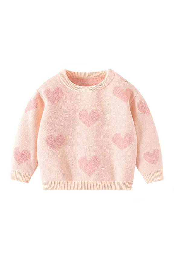 Baby Girls' Sweaters Newborn Infant Cute Long Sleeve Crew Neck Graphic Knit Pullover Tops Fall Winter Clothes