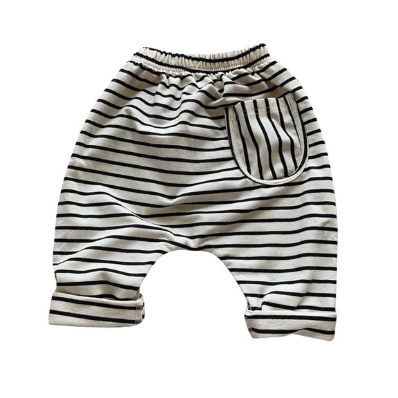 Lenpel Baby Pants for Boys Girls 0-12 Months Soft Cotton Elastic Waist Casual Pants Unisex Newborn Clothes