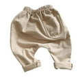 thumbnail image 1 of Lenpel Baby Pants for Boys Girls 0-12 Months Soft Cotton Elastic Waist Casual Pants Unisex Newborn Clothes, 1 of 3