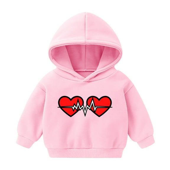 Lenpel Baby Toddlers' Sweatshirts Long Sleeve Cute Graphic Soft Cotton Warm Pullover Hoodie Fall Winter Outfits