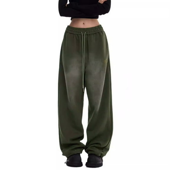 Lenpel Baggy Sweatpants for Women Casual Cinch Bottom Workout Joggers High Waisted Loose Palazzo Lounge Trousers