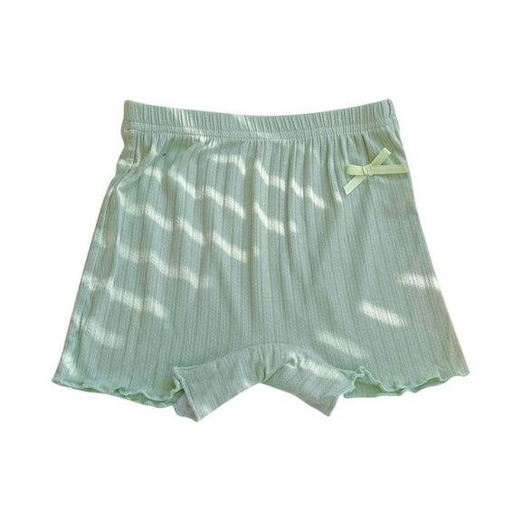 Lenpel Bike Shorts for Girls Toddler Soft Comfy Elastic Waist Ruffle Hem Under Dress Shorts Boxer Dance Shorts