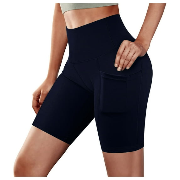 Lenpel Biker Shorts for Women High Waisted Workout Yoga Running Shorts Athletic Shorts with Pockets