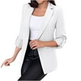 thumbnail image 1 of Lenpel Blazers for Women Long Sleeve Open Front Lapel Work Office Suit Jacket Business Casual Dress Coat, 1 of 6