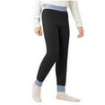 thumbnail image 1 of Lenpel Boys' Fleece Lined Leggings Toddler High Waisted Full Length Thick Warm Pants Children Winter Thermal Tights 2-15 Y(Black,5-6 Years), 1 of 6