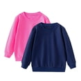 thumbnail image 1 of Lenpel Boys Girls' 2 Pc Sweatshirts Cotton Long Sleeve Crew Neck Pullover Sweatshirt Tops Toddler Baby Clothes 1-11 Years(Navy,3-4 Years), 1 of 7