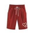 thumbnail image 1 of Lenpel Boys Girls' Bermuda Shorts Casual Elastic Waist Drawstring Printed Knee Length Shorts with Pockets Children Summer Clothes, 1 of 5