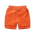 thumbnail image 1 of Lenpel Boys Girls' Cotton Shorts Unisex Baby Toddler Soft Elastic Waist Pull on Jogger Shorts Summer Casual Shorts with Pockets 1-12 Y, 1 of 5