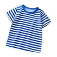 thumbnail image 1 of Lenpel Boys Girls' T-Shirts Unisex Newborn Infant Striped Short Sleeve Crew Neck Cotton Tee Tops Toddler Summer Clothes, 1 of 2