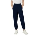 thumbnail image 1 of Lenpel Boys' Joggers Kids Cotton Elastic Waist Pull on Tapered Leg Sweatpants Casual Athletic Trousers Comfy Pants(Navy,5-6 Years), 1 of 6