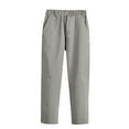 thumbnail image 1 of Lenpel Boys' School Pants Children 3-9 Y Elastic Waist Solid Color Pull on Pants Athletic Casual Trousers with Pockets(Gray,8-9 Years), 1 of 7