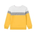thumbnail image 1 of Lenpel Boys' Sweatshirts Toddler Baby Crew Neck Long Sleeve Color Block Pullover Tops Children Casual Sweatshirts(Yellow,1-2 Years), 1 of 5