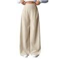 thumbnail image 1 of Lenpel Casual Trousers with Pockets(Beige,Medium), 1 of 6