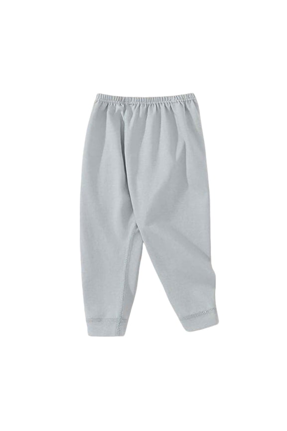 Children's Cotton Leggings Toddler Baby Girls Boys Elastic Waist Pull on Pants Base Layer Pants 1-7 Years(Gray,3-4 Years)