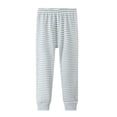 thumbnail image 1 of Lenpel Children's Cotton Pajama Pants Unisex Girls Boys Fleece Warm Elastic Waist Striped Sleep Pants Lounge Pj Bottoms(Blue,12-13 Years), 1 of 4