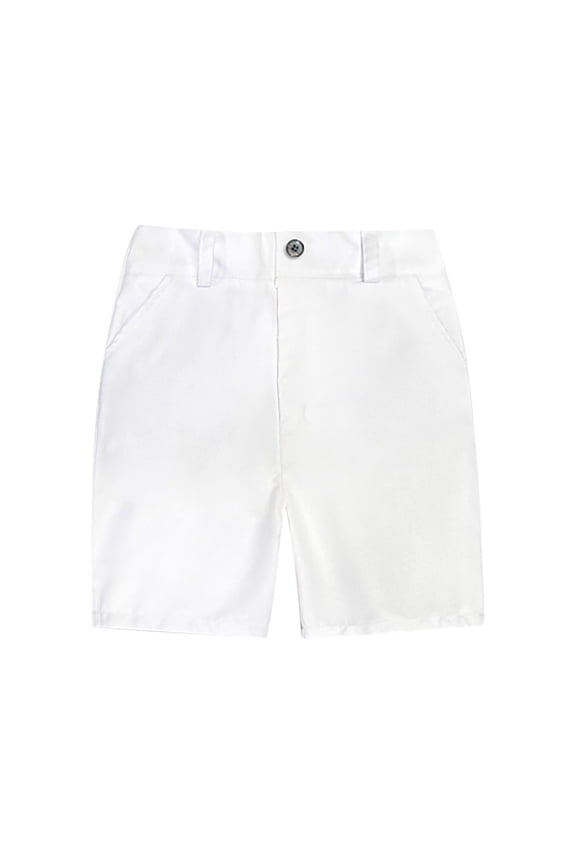Children's Dress Shorts Toddler Girls Boys Bermuda Casual Travel Shorts with Pockets Summer School Formal Outfits 3-18 Y