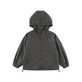 thumbnail image 1 of Lenpel Children's Rain Jackets Girls Boys Lightweight Long Sleeve Zip up Hooded Jackets Casual Outwear Coats with Pockets(Gray,7-8 Years), 1 of 3