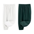 thumbnail image 1 of Lenpel Children's Summer Pants 2 Pc Toddler Girls Boys Elastic Waist Pull on Cinch Bottom Trousers Baggy Casual Joggers, 1 of 7
