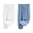 thumbnail image 1 of Lenpel Children's Summer Pants 2 Pc Toddler Girls Boys Elastic Waist Pull on Cinch Bottom Trousers Baggy Casual Joggers, 1 of 7