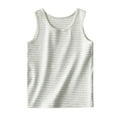 thumbnail image 1 of Lenpel Children's Tank Tops Girls Boys Cotton Striped Crew Neck Sleeveless Cotton Undershirts 3-13 Y Summer T-Shirts, 1 of 4