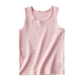 thumbnail image 1 of Lenpel Children's Tank Tops Girls Boys Cotton Striped Crew Neck Sleeveless Cotton Undershirts 3-13 Y Summer T-Shirts, 1 of 4