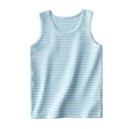 thumbnail image 1 of Lenpel Children's Tank Tops Girls Boys Cotton Striped Crew Neck Sleeveless Cotton Undershirts 3-13 Y Summer T-Shirts, 1 of 4