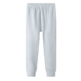 thumbnail image 1 of Lenpel Children's Thermal Pants Unisex Girls Boys Cotton Elastic Waist Pull on Fleece Pajama Pants Base Layer Bottoms(Blue,9-10 Years), 1 of 4