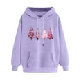 thumbnail image 1 of Lenpel Christmas Sweatshirts for Women Long Sleeve Drawstring Graphic Pullover Hoodies Fashion Fall Outfits, 1 of 5