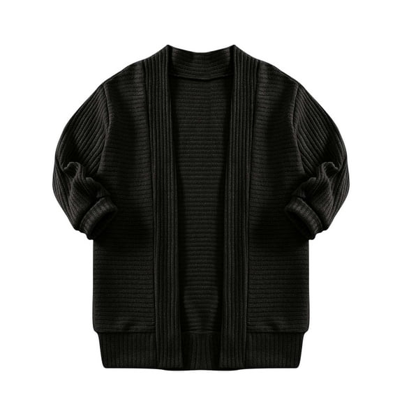Lenpel Fall Outfits for Baby Toddlers Long Sleeve Open Front Ribbed Knit Cardigan Solid Casual Sweater Outwear