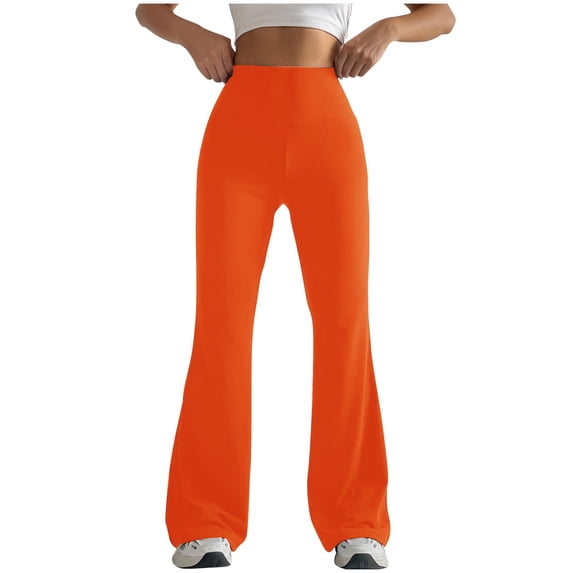 Lenpel Flare Leggings for Women Trendy Soft Comfy Bootcut Yoga Pants Casual Gym Workout Bell Bottom Pants