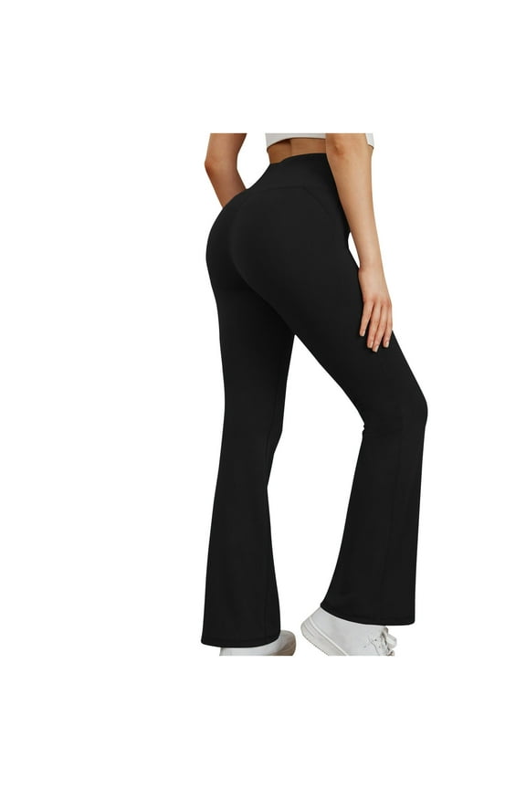 Flare Leggings for Women Butt Lifting High Waisted Bell Bottom Stretchy Yoga Pants Bootcut Workout Trousers