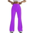 thumbnail image 1 of Lenpel Flare Leggings for Women Soft High Waist Slim Stretchy Bell Bottom Yoga Trousers Workout Bootcut Pants, 1 of 6