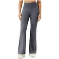 thumbnail image 1 of Lenpel Flare Leggings for Women Soft High Waisted Stretchy Pull on Bell Bottom Workout Yoga Pants Bootcut Casual Pants(Gray,Small), 1 of 7