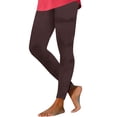 thumbnail image 1 of Lenpel Fleece Lined Leggings for Women Soft Comfy Elastic High Waisted Slim Yoga Pants Winter Warm Workout Tights(Brown,Medium), 1 of 7