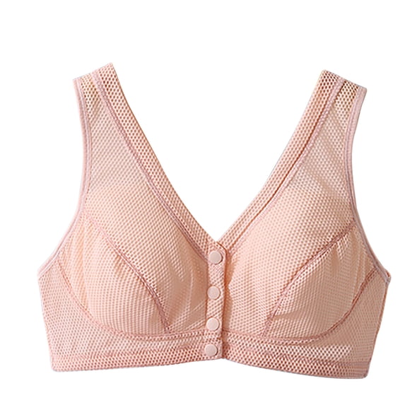 Lenpel Front Closure Bras for Women Comfortable Wireless Push up Full Coverage Bralettes Breathable Plus Size Bras