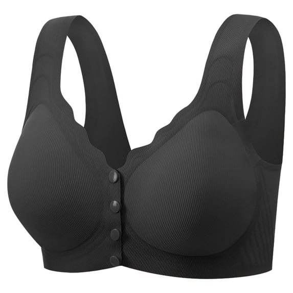 Lenpel Front Closure Bras for Women No Underwire Seamless Full Coverage Supportive Push up Bralettes Soft Comfortable Bras