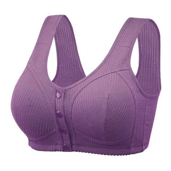 Lenpel Front Closure Bras for Women Plus Size Comfortable Wireless Full Support Bralettes Soft Everyday Bras