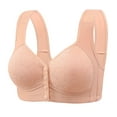 thumbnail image 1 of Lenpel Front Closure Bras for Women Wireless Supportive Full Coverage Push up Bralettes Comfortable Plus Size Bras, 1 of 2