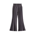 thumbnail image 1 of Lenpel Girl's Flare Leggings Soft High Waisted Bell Bottom Dance Yoga Pants Bootcut Casual Athletic Pants for 3-15 Y(Dark Gray,10-11 Years), 1 of 3