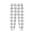 thumbnail image 1 of Lenpel Girls Boys' Sweatpants Unisex Children Elastic Waist Drawstring Plaid Athletic Jogger Pants Toddler Active Joggers(Gray,10-11 Years), 1 of 3