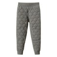 thumbnail image 1 of Lenpel Girls Boys' Winter Clothes Cotton Solid Color Quilted Thermal Underwear Bottoms Thick Warm Base Layer Pants, 1 of 5