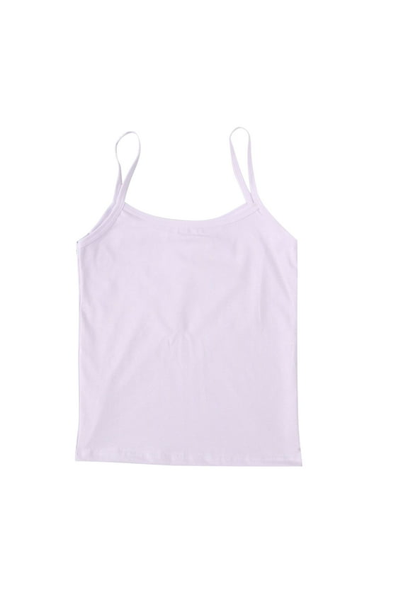 Girls' Camisole Tank Tops Cotton Sleeveless Spaghetti Strap Undershirts Dancewear Camisole Shirts 5-13 Years