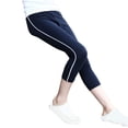 thumbnail image 1 of Lenpel Girls' Capri Leggings Soft Casual Cotton High Waisted Stretchy Yoga Cropped Pants Lounge Workout Tights, 1 of 3