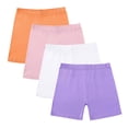 thumbnail image 1 of Lenpel Girls' Dance Shorts 4 Pieces Soft Cotton Elastic Waist Under Dress Cartwheel Shorts Summer Biker Shorts 5-14 Y, 1 of 7