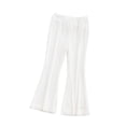 thumbnail image 1 of Lenpel Girls' Flare Leggings Soft Comfy Elastic Waist Stretchy Lace Hem Bell Bottom Lounge Pants Casual Bootcut Pants, 1 of 6