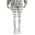 thumbnail image 1 of Lenpel Girls' Leggings High Waisted Full Length Heart Printed Full Length Stretchy Yoga Pants 3-8 Y Workout Tights, 1 of 5