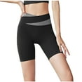 thumbnail image 1 of Lenpel Gym Shorts for Women Crossover High Waisted Color Block Workout Yoga Shorts Running Biker Shorts, 1 of 4